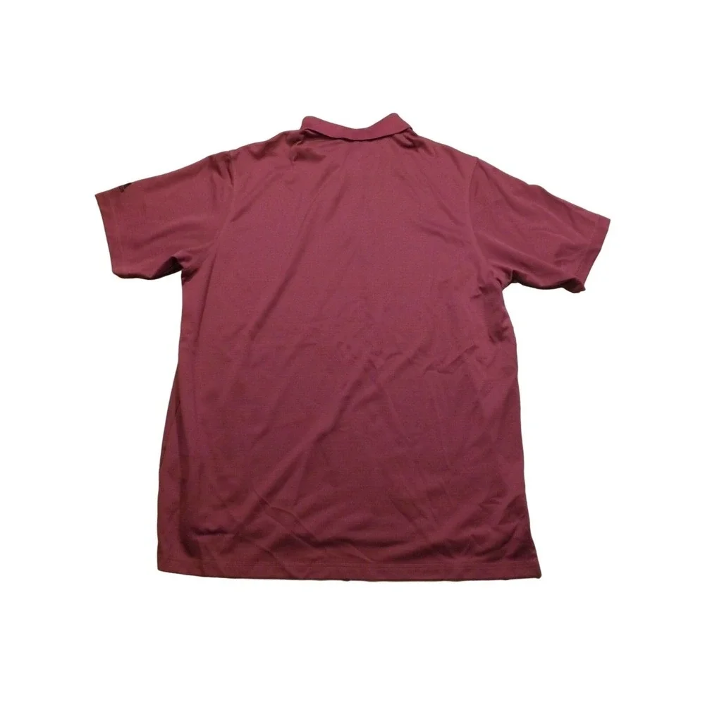 Adidas Golf Polo Mens XL Climalite Purple Short Sleeve 3 Button‎ Collared Shirt